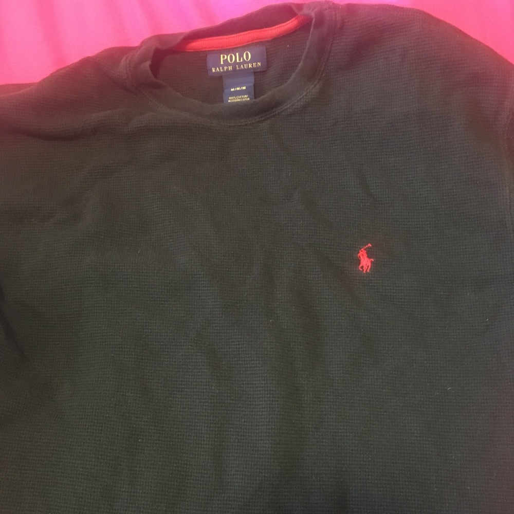 Black polo long sleeve shirt